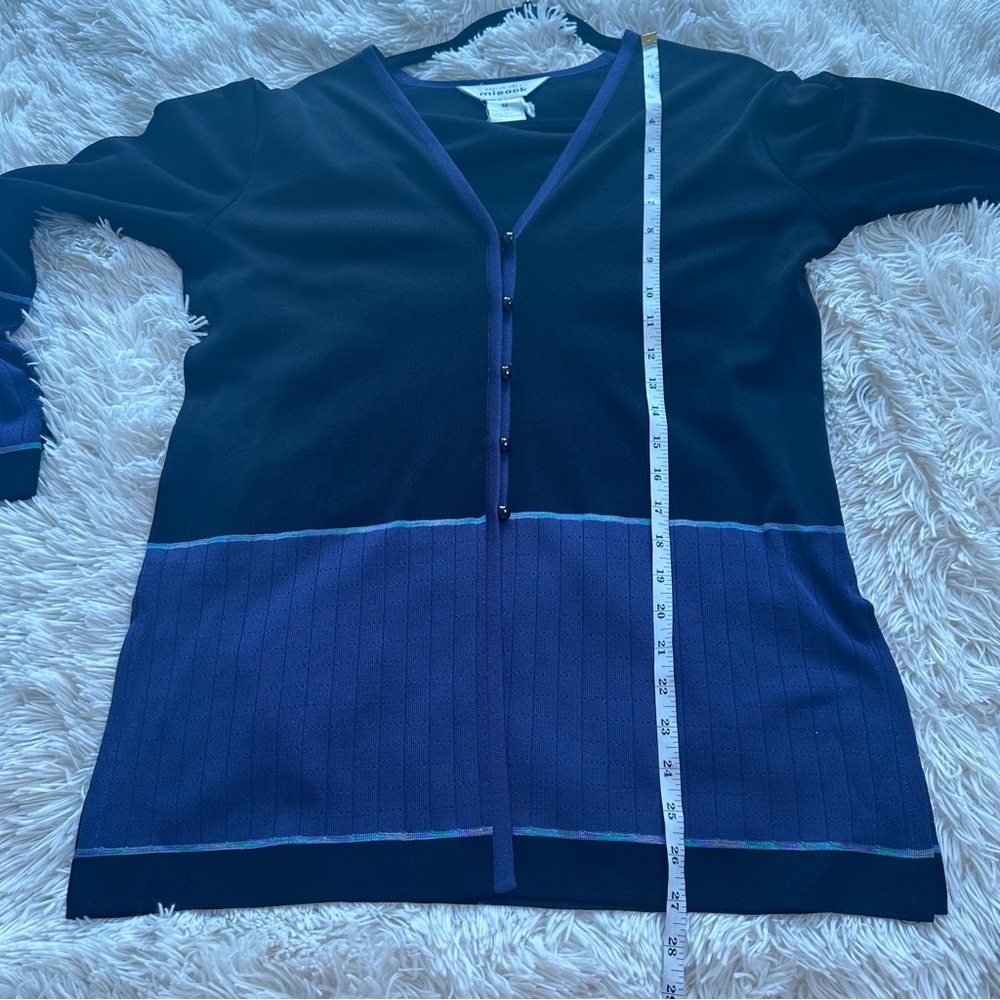 Misook Button Front Cardigan Size Medium - Picture 6 of 6